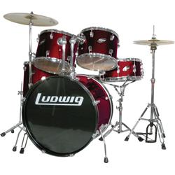 Ludwig Accent 5 Piece Drum Set Silver